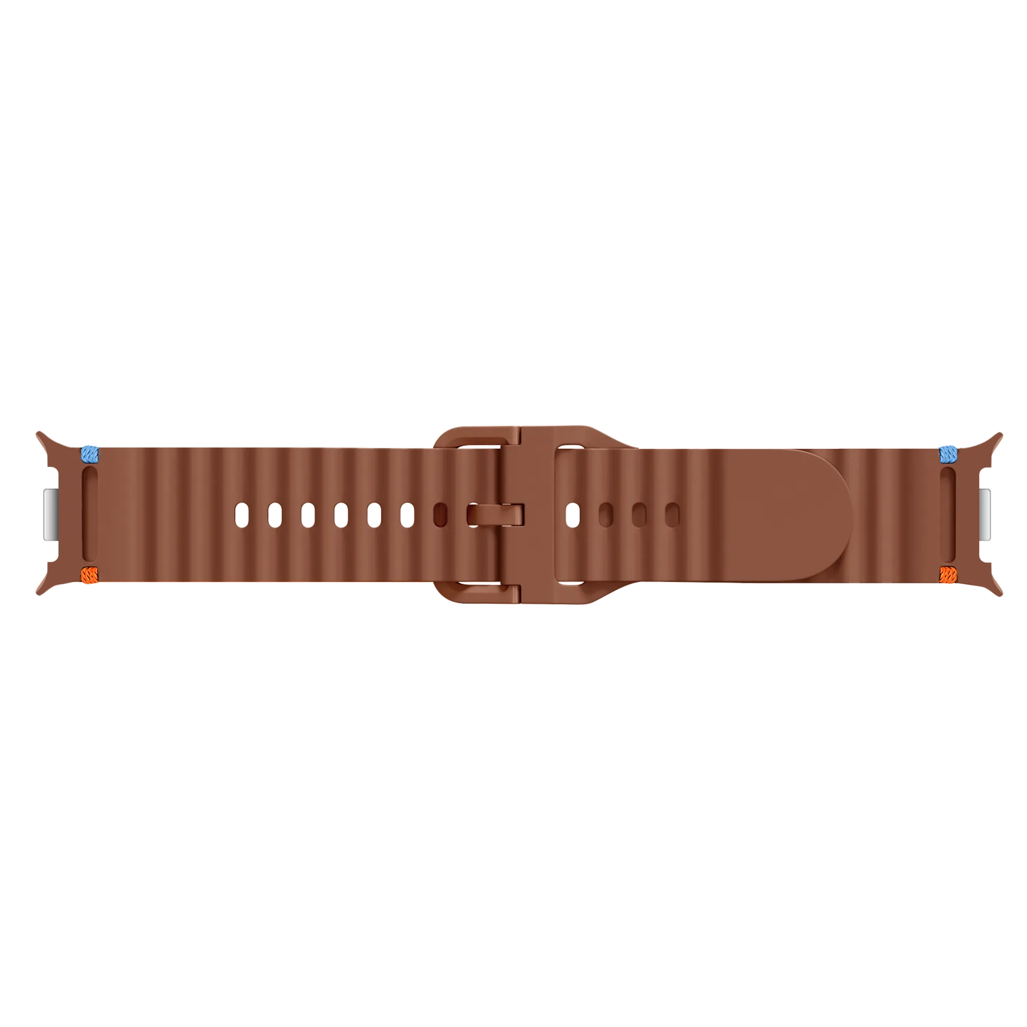 Samsung Galaxy Watch 8 - 44mm Wave Silicone Strap (Brown)