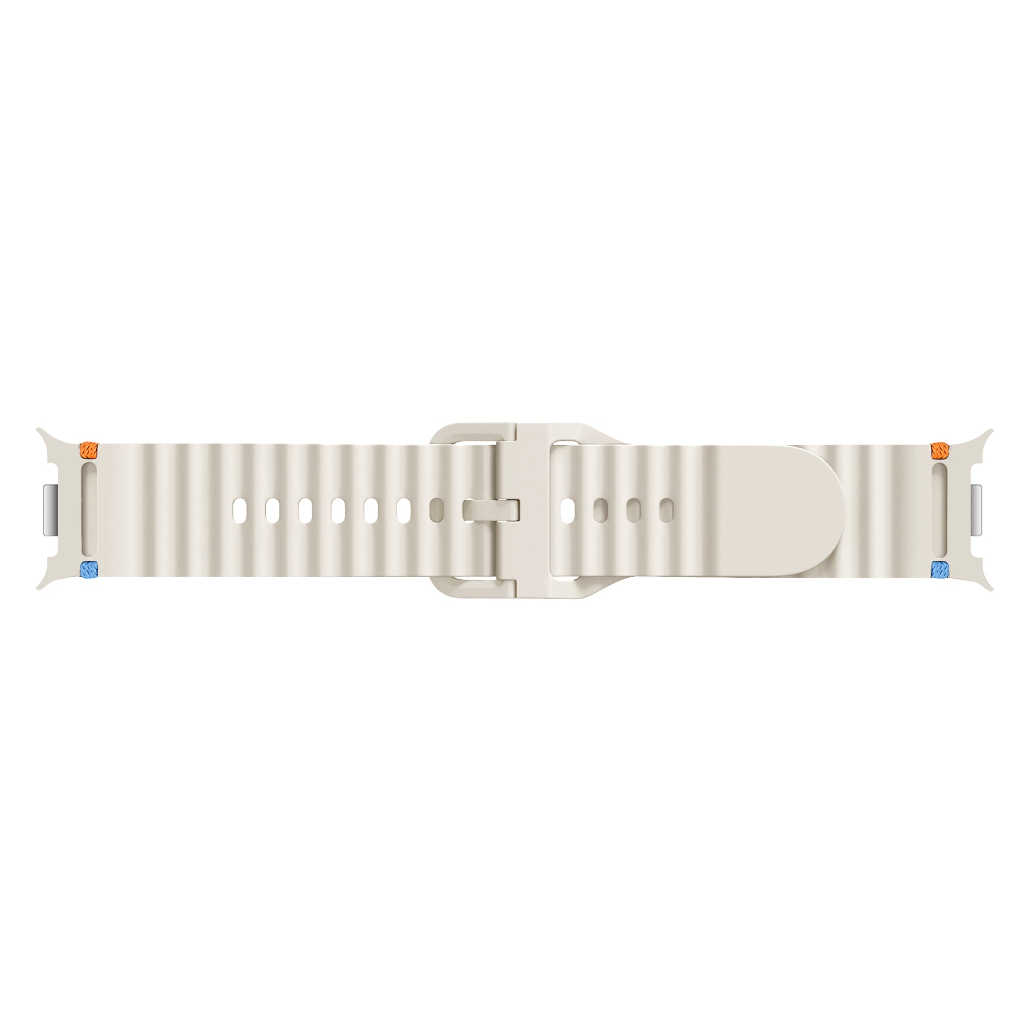 Samsung Galaxy Watch 9 - 40mm Wave Silicone Strap (Starlight)