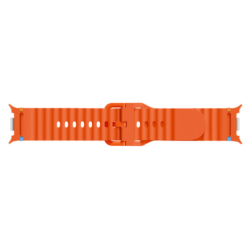 Samsung Galaxy Watch 8 - 44mm Wave Silikonarmband (Orange)