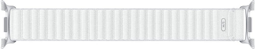 Nylon Fabric Strap, white, laid flat, joined, direct top view