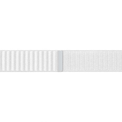 Nylon Fabric Strap, white, laid flat, joined, direct top view