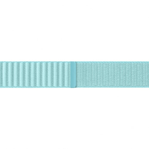 Nylon Fabric Strap, mint, laid flat, joined, direct top view