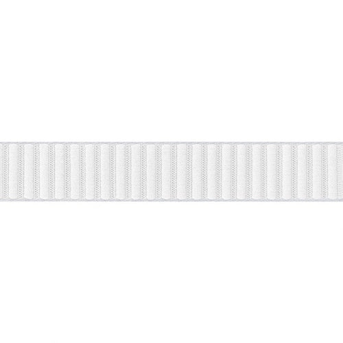 Nylon Fabric Strap, white, laid flat, joined, direct top view