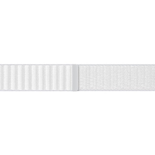 Nylon Fabric Strap, white, laid flat, joined, direct top view