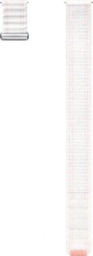 Nylon Fabric Strap, white, laid flat, joined, direct top view