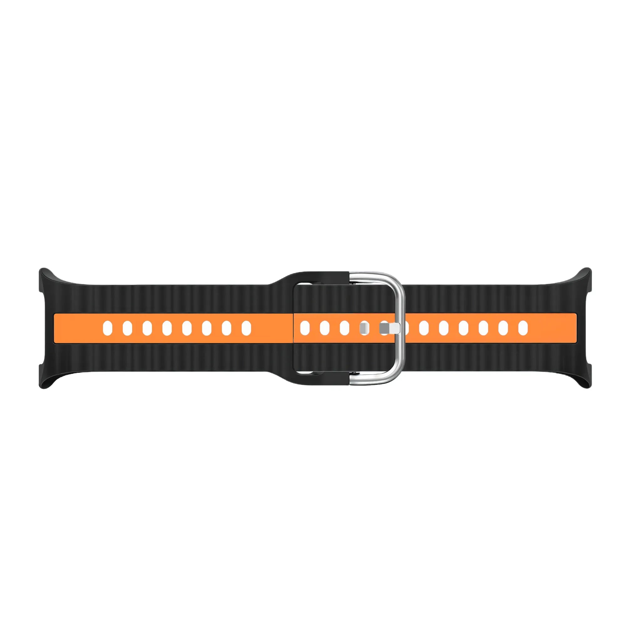 Samsung Galaxy Watch 8 - 44mm Duo Sportarmband (Schwarz/Orange)