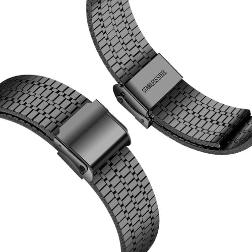 Fine Steel Strap, black, laid flat, joined, direct top view