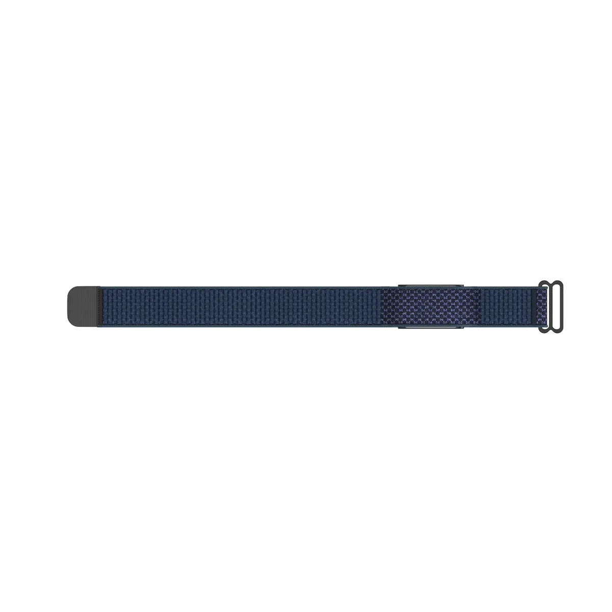 Nylon Strap, dark blue, laid flat, joined, direct top view