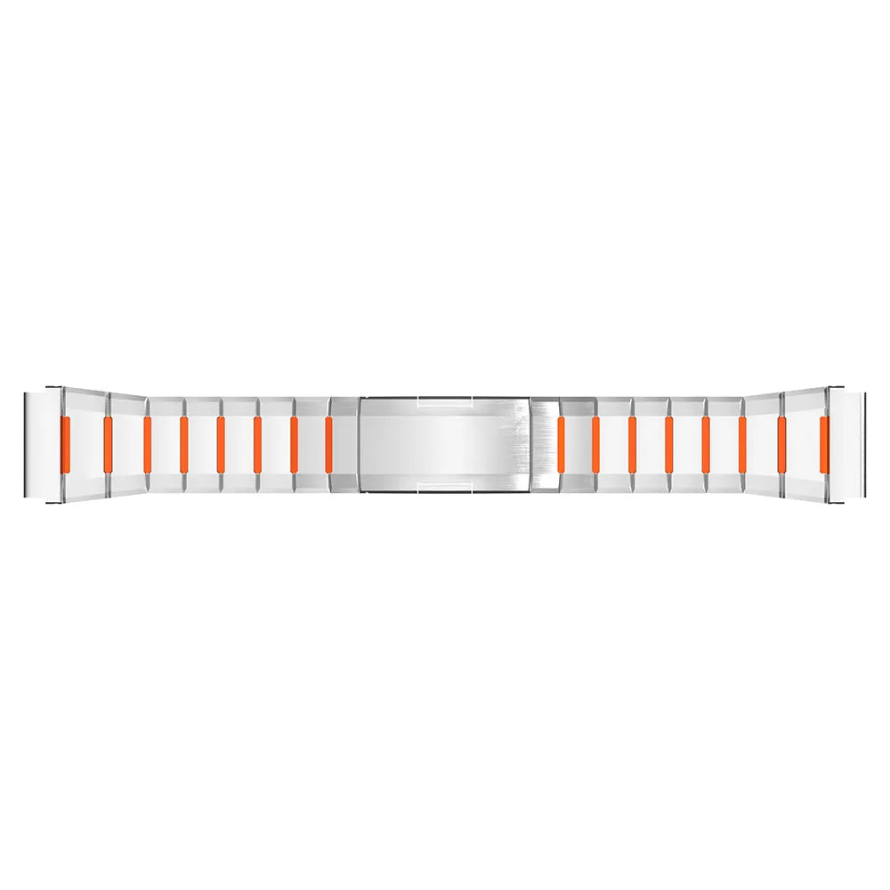 Polar Vantage V3 'One Push' Steel Hybrid Strap (Titanium/Orange)