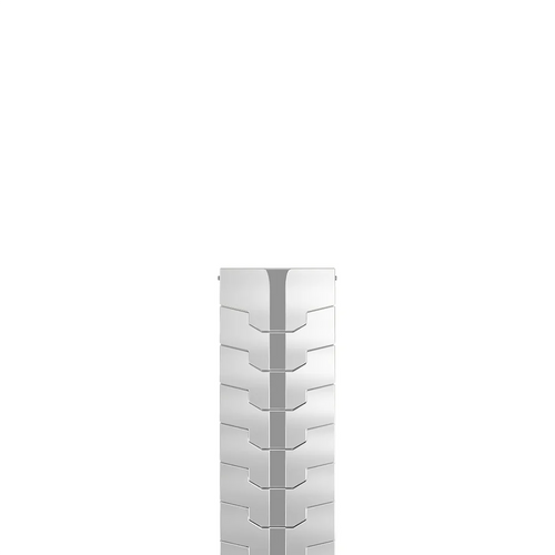 Steel Iron Strap, silver, laid flat, joined, direct top view