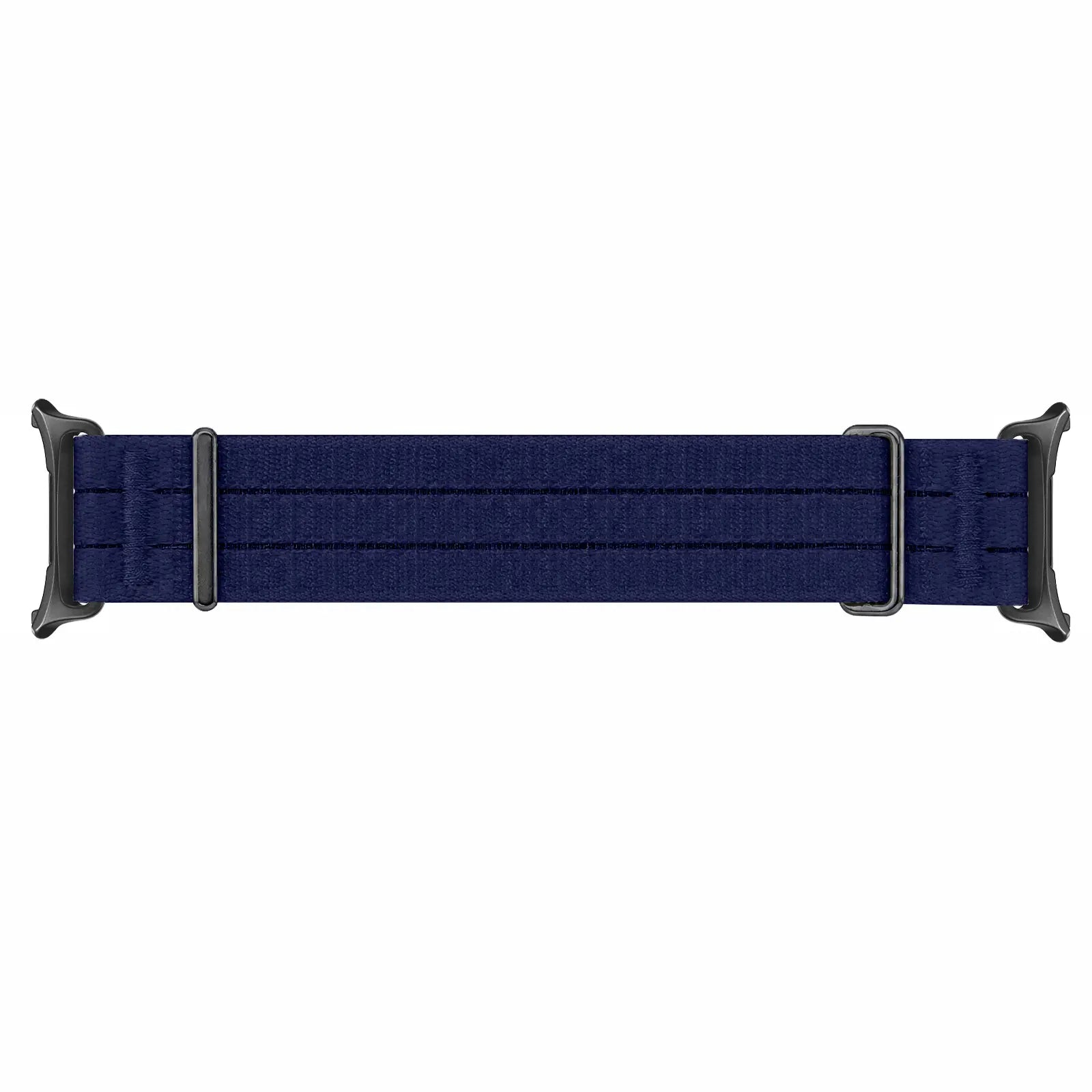 Nylon Air Strap, dark blue, laid flat, joined, direct top view