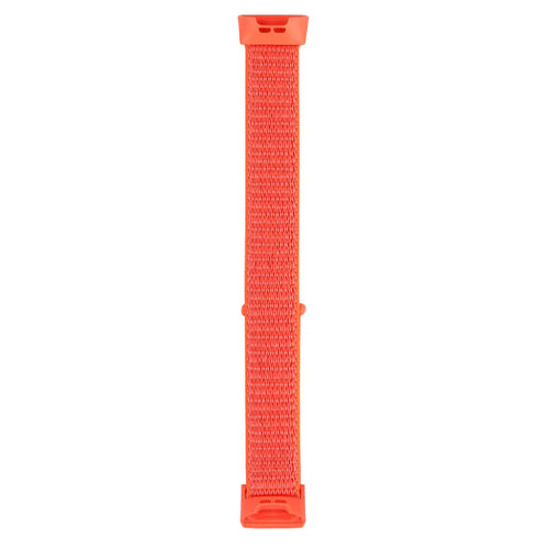 Nylon Strap, orange, laid flat, joined, direct top view