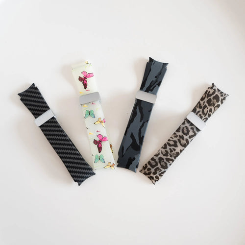 Silicone Magnetic Patterned Strap, laid flat, joined, direct top view