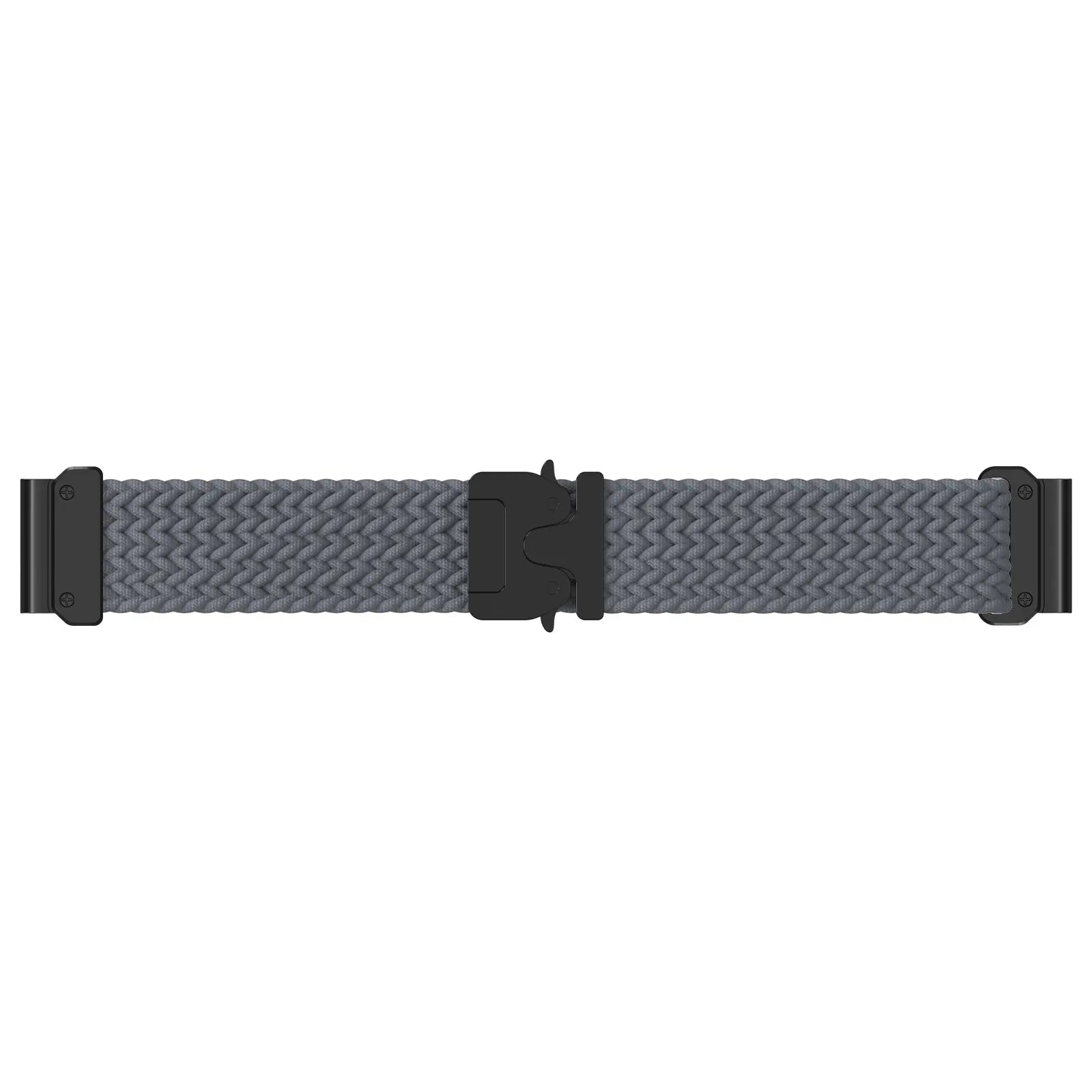 Garmin Forerunner 965 Geflochtenes Armband mit P-Schnalle (Dunkelgrau mit Schwarz)