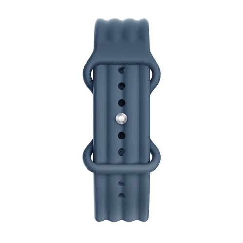 Silicone Strap 'Classic', grey-blue, laid flat, joined, direct top view
