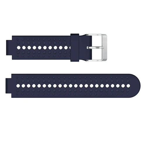 Silicone Strap, dark blue, laid flat, joined, direct top view