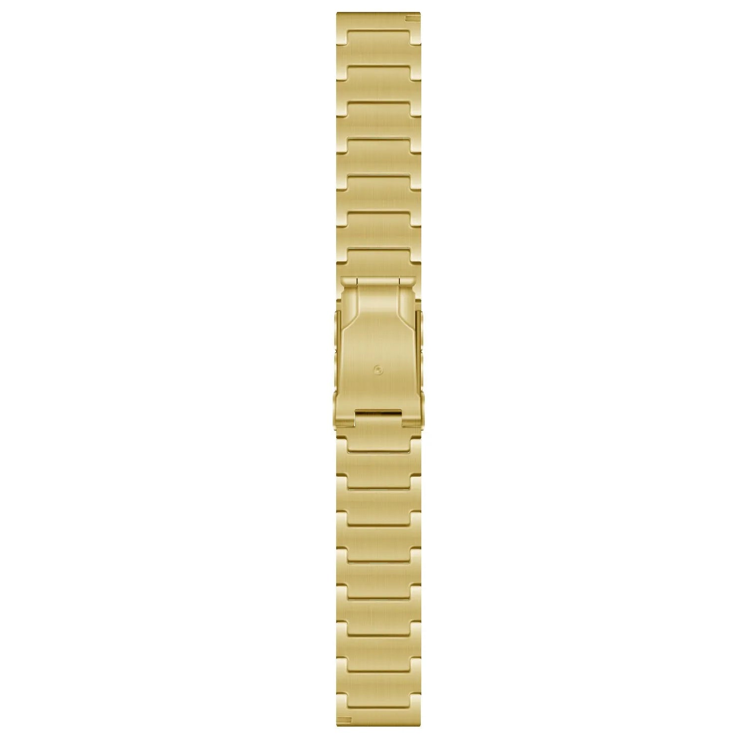 Titanium Strap, gold, laid flat, joined, direct top view