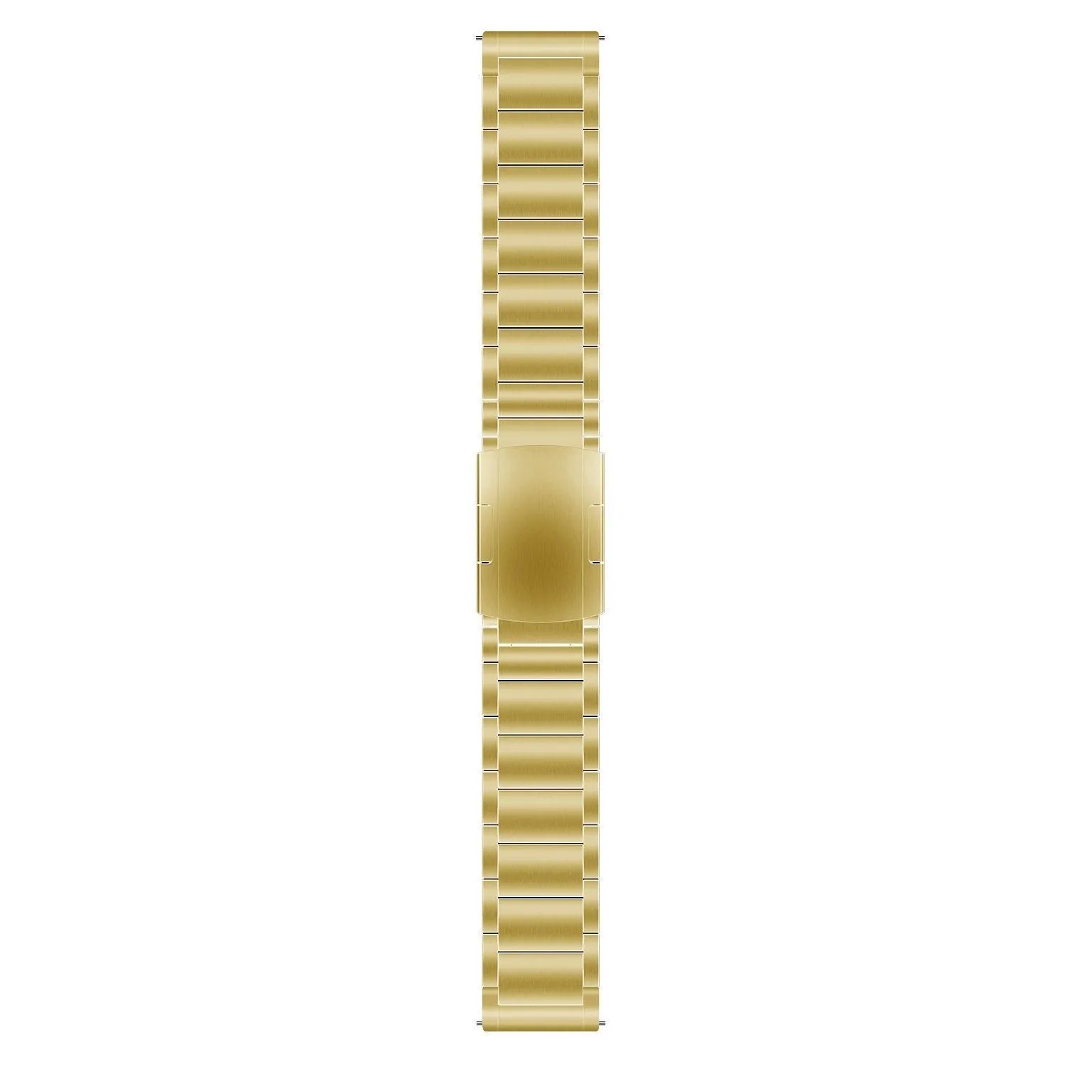 Titanium Strap, gold, laid flat, joined, direct top view
