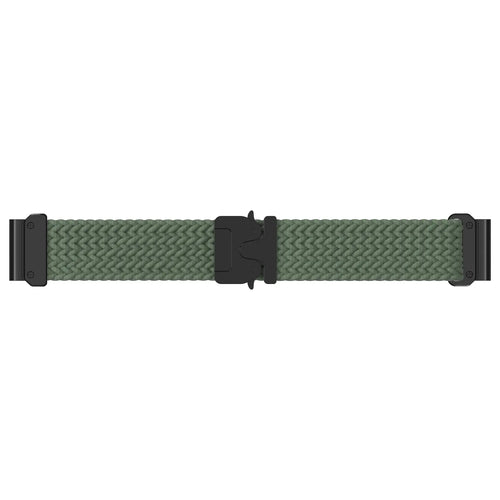 Garmin Forerunner 955 Geflochtenes Armband mit P-Schnalle (Grün mit Schwarz)