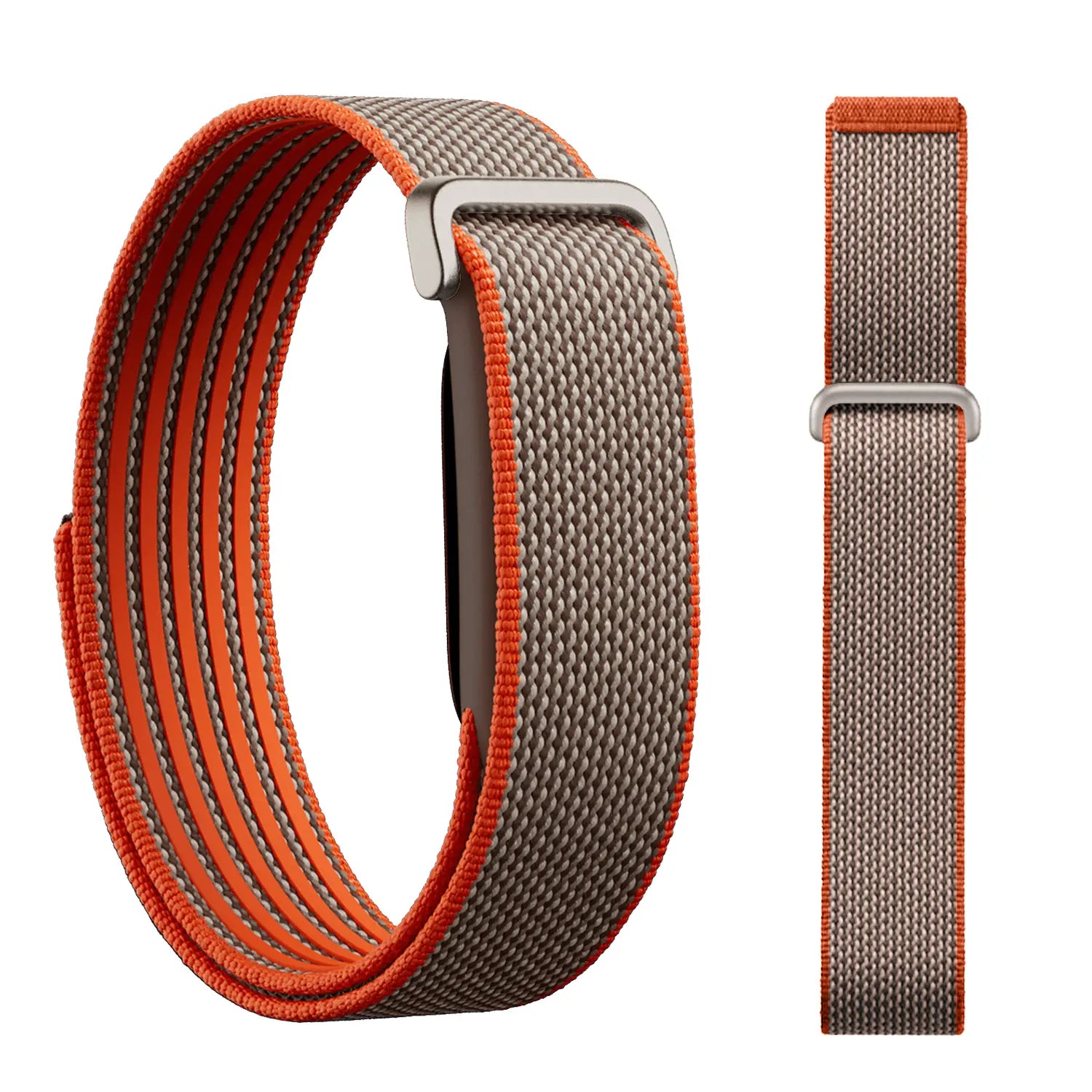 Fitbit Air Classic Nylonarmband (Grau/Orange)