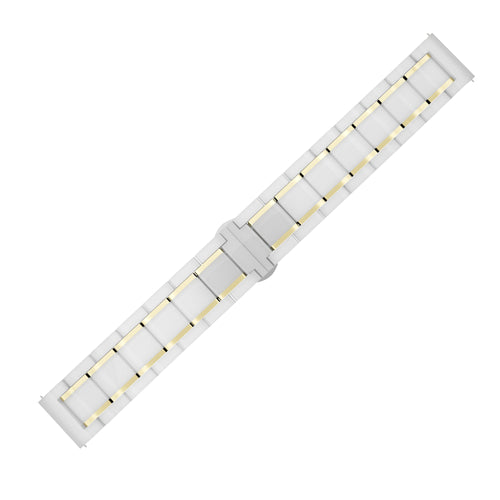 Amazfit Bip U (Pro) Keramik Stahlarmband (Weiß/Gold)