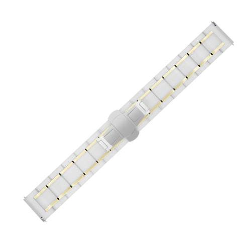 Amazfit Bip U (Pro) Keramik Stahlarmband (Weiß/Gold)