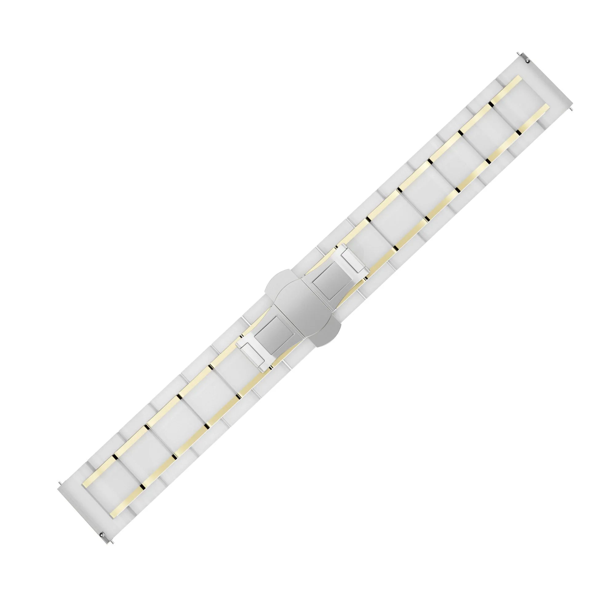 Amazfit Bip 3 (Pro) Ceramic Steel Strap (White/Gold)