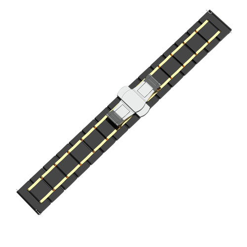 Amazfit Bip U (Pro) Keramik Stahlarmband (Schwarz/Gold)
