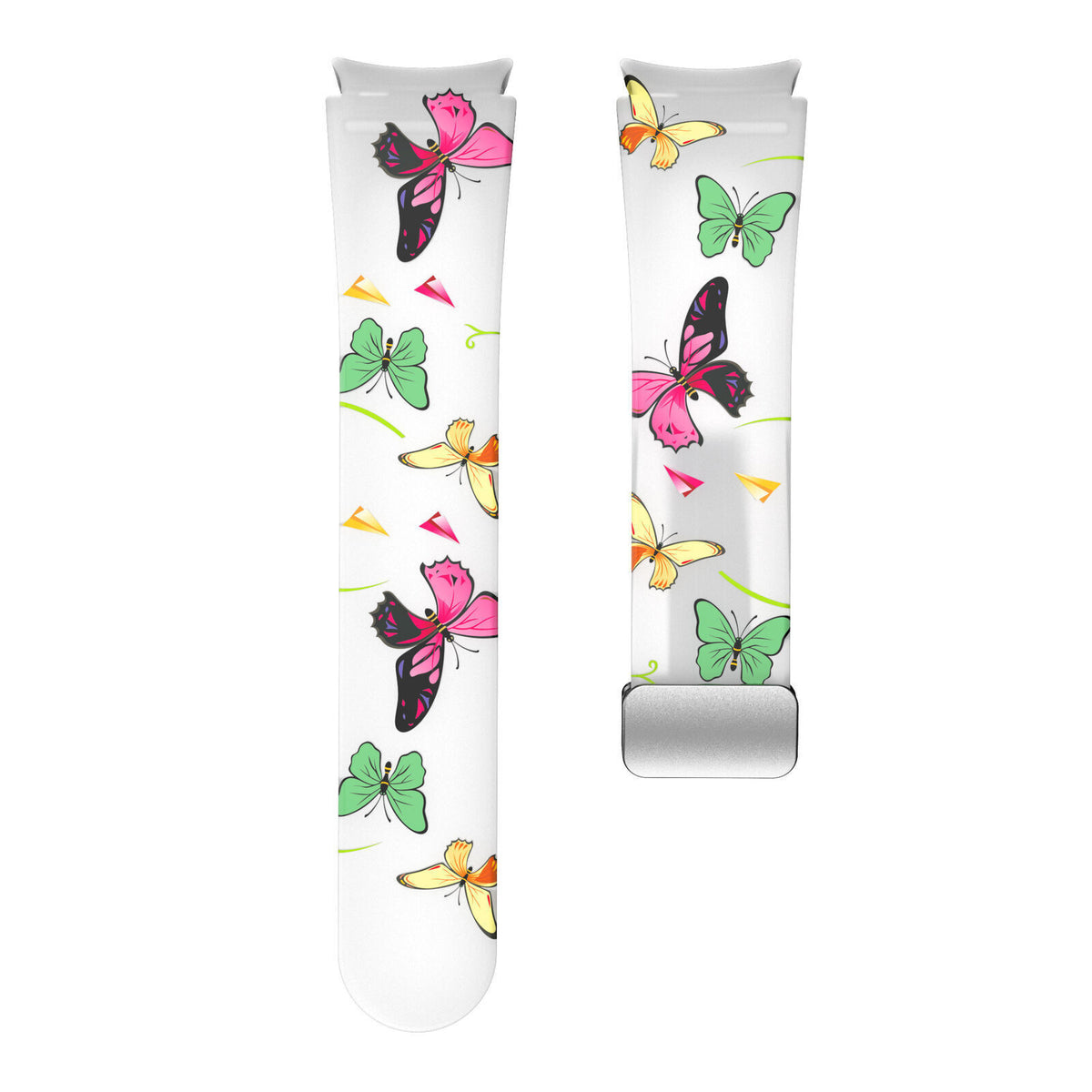 Silicone Magnetic Patterned Strap, laid flat, joined, direct top view