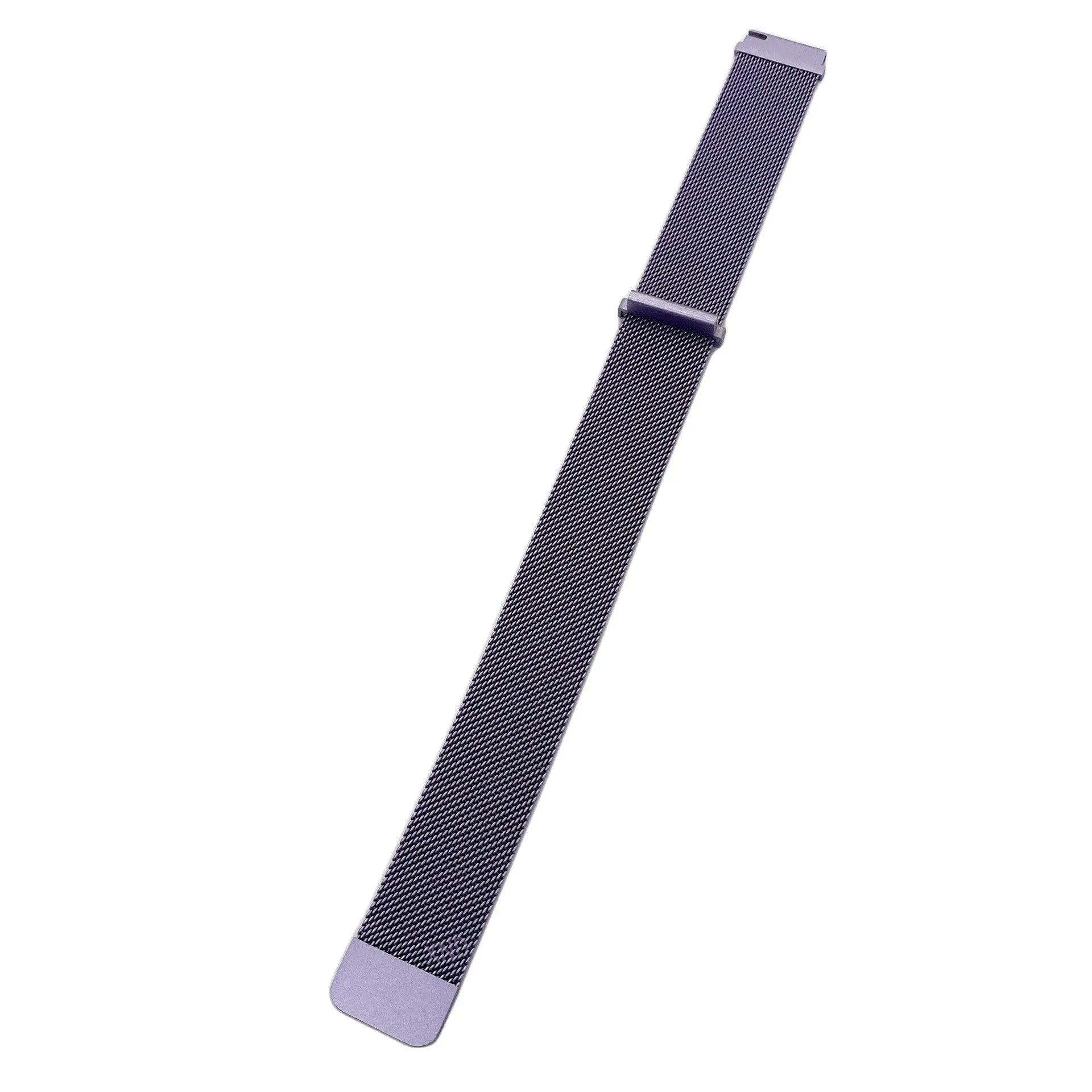 Milanese Strap, light purple, laid flat, joined, direct top view