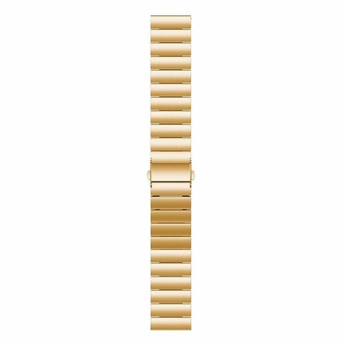 Premium Metal Strap, gold, laid flat, joined, direct top view