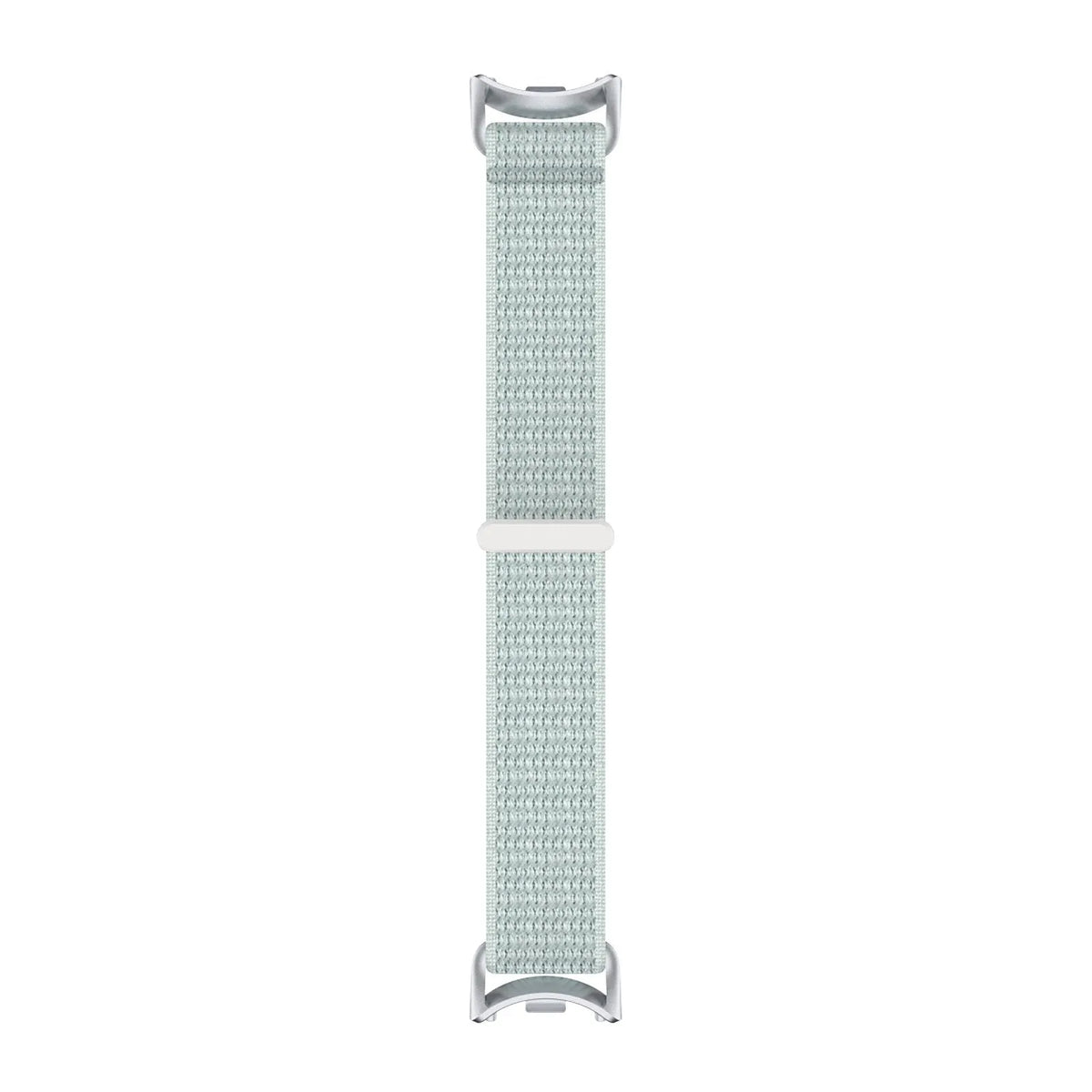 Modern Nylon Strap, cyan, laid flat, joined, direct top view
