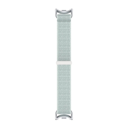 Modern Nylon Strap, cyan, laid flat, joined, direct top view
