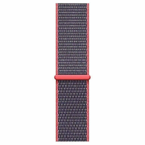 Nylon Strap, coral, laid flat, joined, direct top view