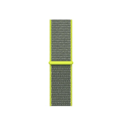 Nylon Strap, fluorescent, laid flat, joined, direct top view