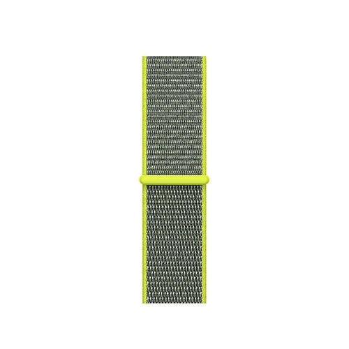 Nylon Strap, fluorescent, laid flat, joined, direct top view