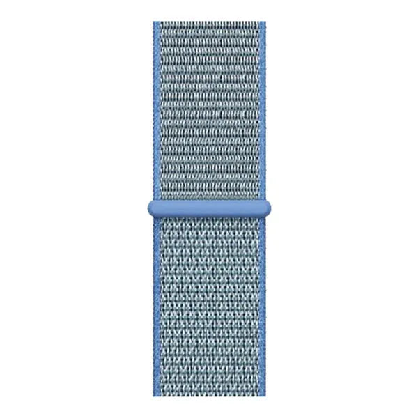 Nylon Strap, blue, laid flat, joined, direct top view