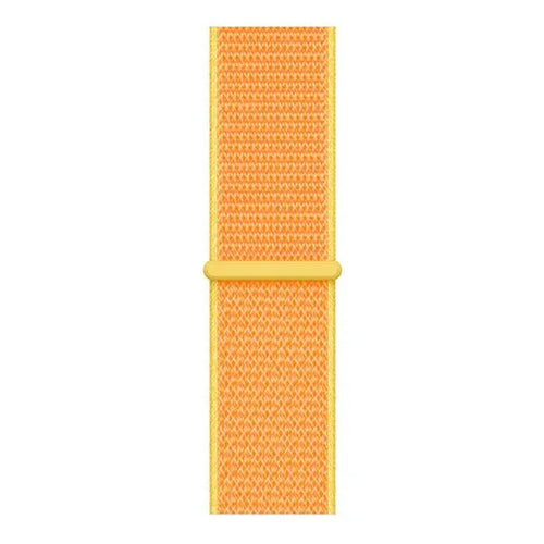 Nylon Strap, light yellow, laid flat, joined, direct top view