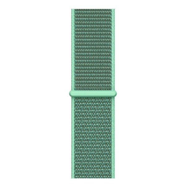 Nylon Strap, mint, laid flat, joined, direct top view