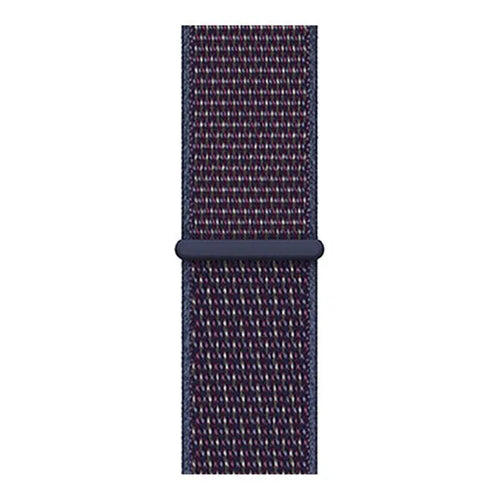 Nylon Strap, indigo, laid flat, joined, direct top view