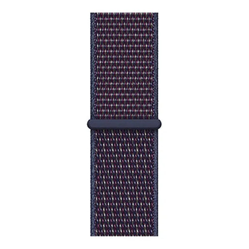 Nylon Strap, indigo, laid flat, joined, direct top view
