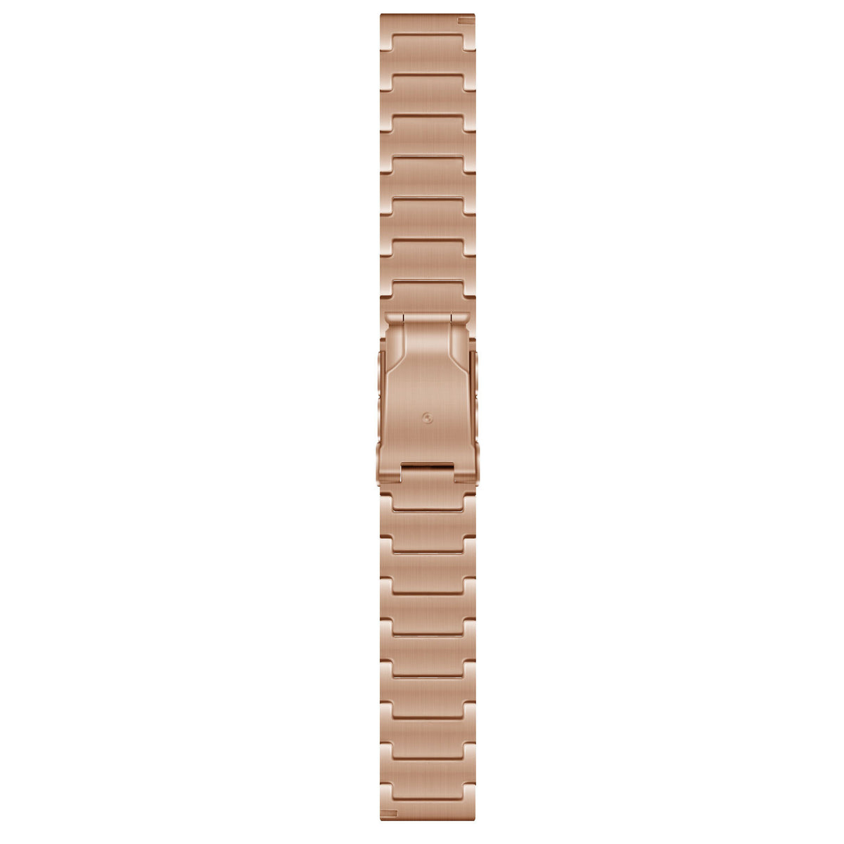 Titanium Strap, rose gold, laid flat, joined, direct top view