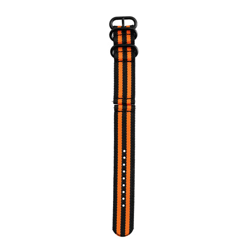 Amazfit GTS 3 Nylonarmband mit Schnallenverschluss (Schwarz/Orange)