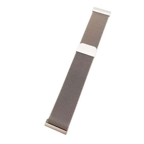 Milanese Strap, starlight, laid flat, joined, direct top view