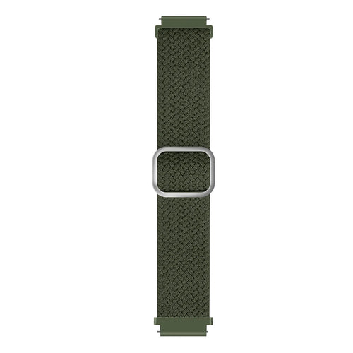 Nylon Adjustable Braided Strap, green, laid flat, joined, direct top view