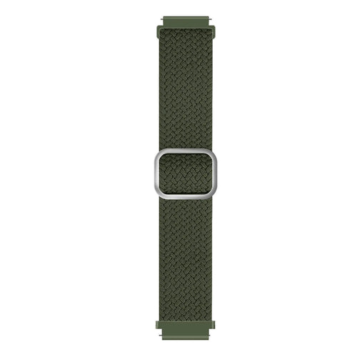 Nylon Adjustable Braided Strap, green, laid flat, joined, direct top view