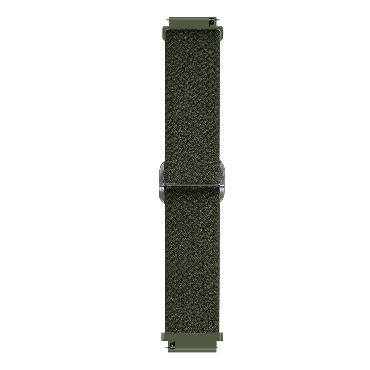 Nylon Adjustable Braided Strap, green, laid flat, joined, direct top view
