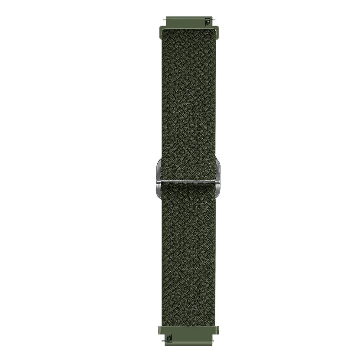 Nylon Adjustable Braided Strap, green, laid flat, joined, direct top view