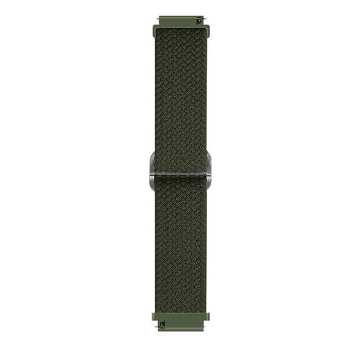 Nylon Adjustable Braided Strap, green, laid flat, joined, direct top view