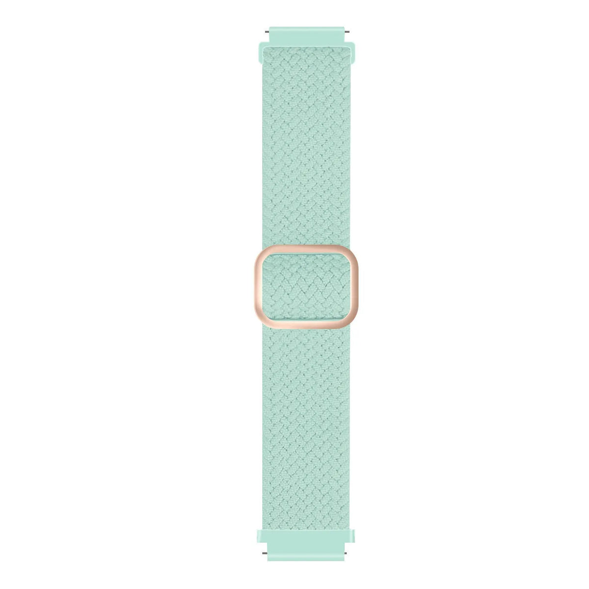 Nylon Adjustable Braided Strap, turquoise, laid flat, joined, direct top view